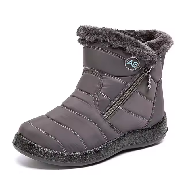 Botas de nieve impermeables para Mujer, botines ligeros informales, cálidos, color negro, Invierno - 1