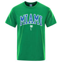 Camisetas con letras de la ciudad de la costa de Miami para hombre, ropa informal holgada de gran tamaño, camisetas de algodón con dibujos animados para hombre, camisetas callejeras - details 13