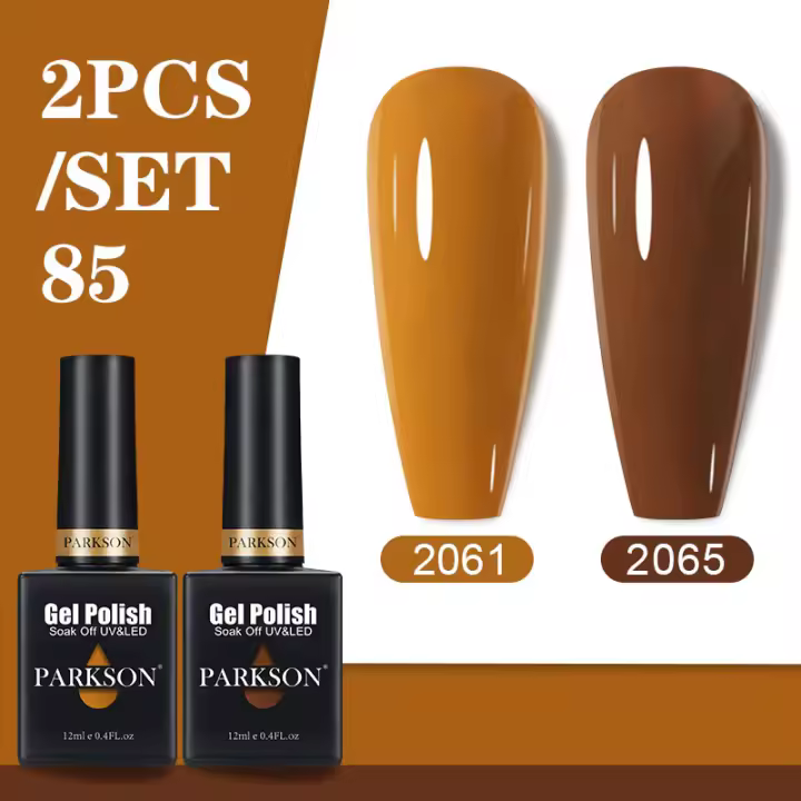 Parkson-Conjunto de esmaltes en Gel para manicura, barniz semipermanente para capa superior, UV, LED, Nail Art, 2 piezas - 1