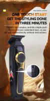Kemei-cortadora de pelo profesional para peluqueros, cortadora de pelo eléctrica para hombres, cortadora de pelo inalámbrica con acabado sin espacios - details 4