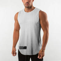 Summer Men's Trendy Brand Printed Gym Sports Bodybuilding Fitness Loose Mesh Quick-drying Workout Sleeveless Shirt - details 6
