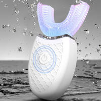 Cepillo de dientes eléctrico ultrasónico para adulto, dispositivo de limpieza dental Ultra sónico, con carga USB, en forma de U, 360 grados - details 0
