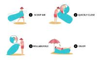Bolsa de sofá perezosa impermeable portátil, silla, sillón plegable rápido para acampar en la playa - details 1