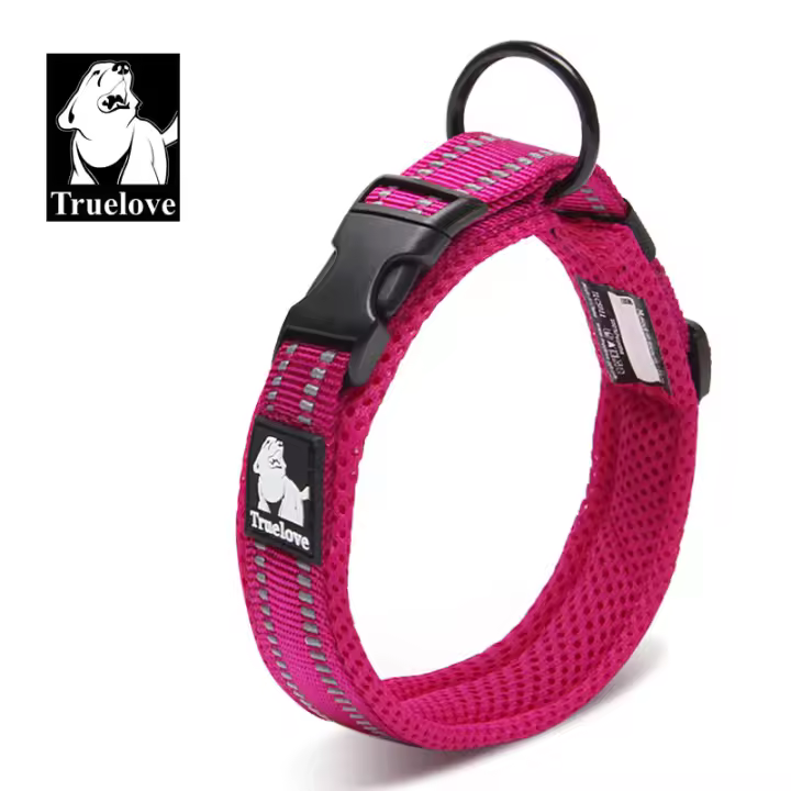 Truelove-Collar acolchado de malla ajustable para perro, Collar de nailon reflectante de 3M, duradero y resistente, para todo tipo de clima, TLC5011 - 1