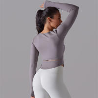 Camiseta de Yoga Sin Costuras para Mujer Deporte Top Largo Manga Larga Ropa de Gimnasio Camiseta de Correr para Entrenamiento Activo Vestimenta Ajustada Material Exterior Poliéster Temporada Primavera/Verano - details 63