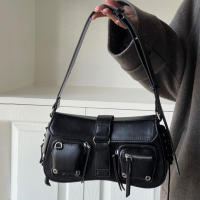 Bolso gótico Punk para mujer, bandolera de hombro, diseño de moda, cuero PU, Vintage, pequeño, Tote - details 4