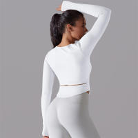 Camiseta de Yoga Sin Costuras para Mujer Deporte Top Largo Manga Larga Ropa de Gimnasio Camiseta de Correr para Entrenamiento Activo Vestimenta Ajustada Material Exterior Poliéster Temporada Primavera/Verano - details 7