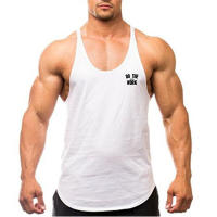 Gym Fitness Sport Cotton Breathable Tank Tops Men Sleeveless Tank Bodybuilding Workout Casual Clothing Undershirt Stringer Vest - details 7