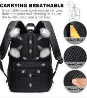 BANGE-mochila impermeable para hombre, bolsa de gran capacidad para ordenador portátil, viaje, Campus - details 6