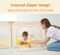 PANGDUBE Corralito plegable para bebés, valla para bebés sin instalación, centro de actividades para bebés, parque de juegos interior, parque infantil plegable para viajes en el parque, corralito al aire libre - details 4