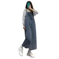 Vestido general de mezclilla para mujer, vestido Irregular con bolsillo en el pecho y abertura lateral, vestido vaquero sin mangas a la moda, vestidos con tirantes finos, vestido tipo jersey - details 5