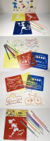 6 unids/set plantilla de dibujo hueca regla de pintura colorida dibujos animados animal estilo fruta plantilla de dibujo ovalado curva geométrica graffiti lavable multifuncional arte papelería DIY Prop tablero de dibujo regalo de cumpleaños creativo útil - details 6