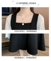 Vestidos midi de manga larga con cuello cuadrado vintage - details 1