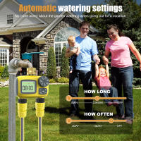 Temporizador de agua de riego de 2 salidas, sistema de riego automático de jardín, controlador de riego programable, retardo de lluvia, aspersión al aire libre - details 4