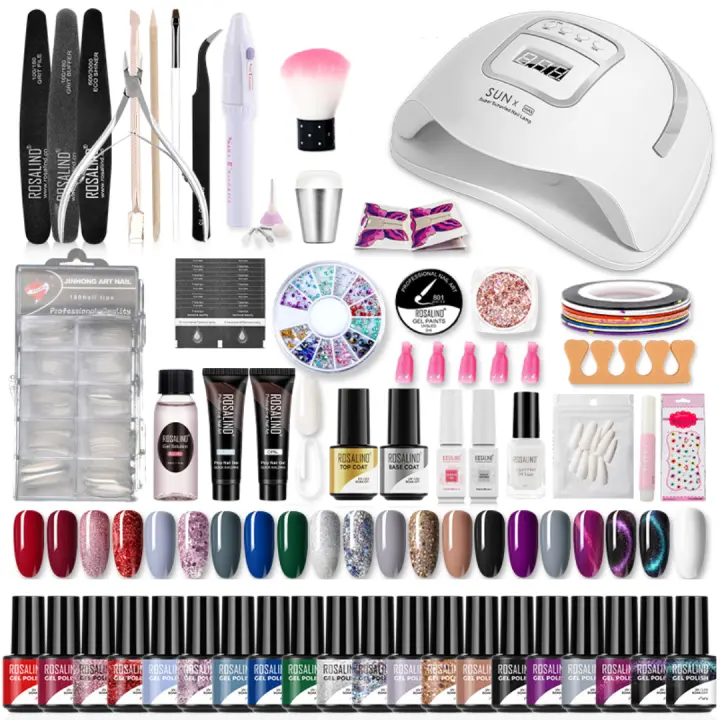 ROSALIND-Conjunto de esmaltes en Gel para uñas, herramientas de manicura, conjunto completo, para Semi permanente, necesita UV LED - 1