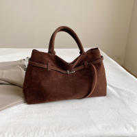 Bolsos de mano de gamuza sintética para mujer, carteras de diseñador de lujo, monederos Vintage, hebilla de cinturón, gran capacidad, axilas, hombro, 2024 - details 18
