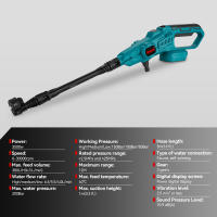 ONEVAN Pistola de Lavado a Presión sin Escobillas de 200 Bar 3500W 6en1 Pistola de Pulverización Inalámbrica Herramienta de Lavado de Jardín para Auto para Batería Makita de 18V Pin - details 0
