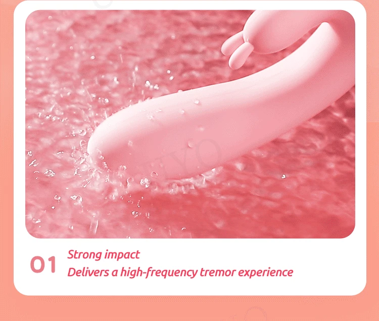Vibrador para mujer juguete sexual conejo de silicona vibrador USB recargable impermeable estimulador del punto G estimulador del clítoris UYO - details 15