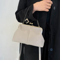 Bolsos de Hombro Vintage para Mujeres Diseño de Cerradura de Cadena Pequeña Bolsa de Mensajero Clip de Marca Bolsos de Cruzado y de Mano - details 9