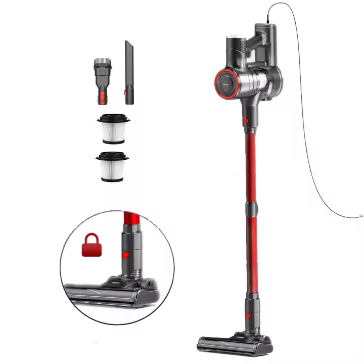 Aspiradora de varilla autoportante YISORA I8 |   Potente succión de 23 kPa/600 W |   Cable de 6 m de largo |   Limpieza del hogar ligera y sin esfuerzo - 1