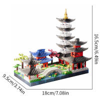 China-Chic Building Block Toys Hangzhou West Lake Scene Building Model Ornaments Micro particle puzzle assembled toys - details 5