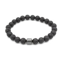 Ojos de tigre cuentas de piedra natural hechas a mano hombres hematita magnética accesorio pulseras para novio padre regalo - details 5