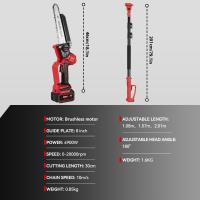 ONEVN-motosierra eléctrica telescópica sin escobillas 2 en 1, 8 pulgadas, 201CM, herramienta de poda de jardín de ramas altas para juego de pines de batería Makita de 18V - details 2