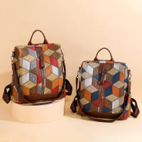 Mochila de viaje para mujer impermeable de cuero PU con bolsillos múltiples bolsa escolar casual para niñas adolescentes - details 12