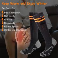 Calcetines calefactables eléctricos de 5000mah y 150℉ calcetines calefactores ajustables con 4 ajustes de temperatura calcetines unisex para invierno viajes al aire libre esquí y pesca - details 1