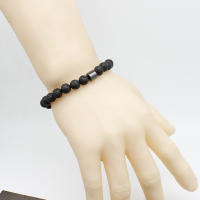 Ojos de tigre cuentas de piedra natural hechas a mano hombres hematita magnética accesorio pulseras para novio padre regalo - details 16