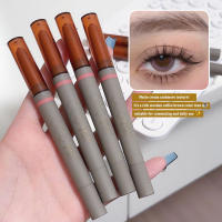 Barra de sombra de ojos sedosa de doble punta, lápiz de sombra de ojos desnudo mate con brillo rosa y marrón, con sombra de ojos, cepillo de tinte Halo dos en uno - details 2