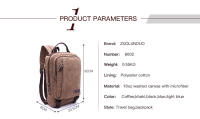 Mochila de Hombre Estilo Cuadrado de Alta Calidad en Lona Resistente al Desgaste y Impermeable Bolsa de Hombro Práctica Pequeña - details 0