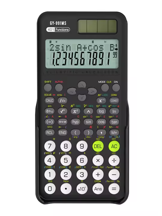 Calculadora Científica Escolar NeWYeS Funciones de Cálculo de 401 Ideal para Estudiantes de Secundaria y Universidad Material de PVC Certificado CE - 1