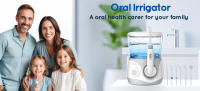 Irrigador bucal profesional para limpieza de dientes, irrigador bucal profesional de gran capacidad de 600 ml, 10 presiones ajustables, 6 boquillas para el hogar - details 0