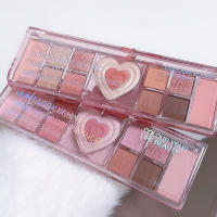 Paleta de Sombras de Ojos en Forma de Corazón Dulce 12 Colores de Polvo para Resaltar y Realzar - details 2