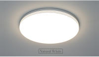 Lámpara de techo Led redonda con marco plateado, iluminación de brillo blanco Natural, 24W, 36W, 48W, luces de techo para decoración de dormitorio y sala de estar - details 9