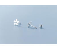 Flower Earrings Studs 925 Sterling Silver Fine Jewelry Minimalist Beautiful Stud Earrings For Women Silver 925 Korean - details 5