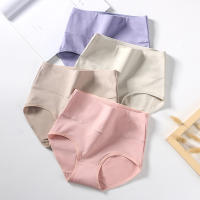 Bragas de mujer de talla grande 4PCS Cintura alta Algodón transpirable Sin costuras Lencería delgada Estilo sexy Chino - details 5