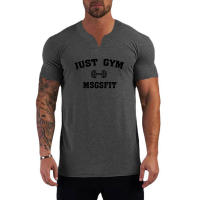 Camiseta Casual de Verano para Hombres Cuello en V, Manga Corta, Algodón, Patrón LOGO, Moda Versátil - details 4