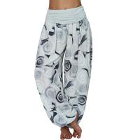 Pantalones sueltos para mujer Pantalones de pierna ancha con cintura Pantalones harén sueltos - details 6