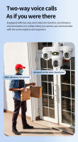 Cámara de seguridad exterior WiFi con 3 lentes PTZ, visión nocturna en color, seguimiento humano, alarma de sonido y luz, cámara de vigilancia - details 14