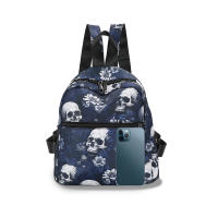 Mochila con estampado de calavera fantasma para mujer, bolso de hombro para ordenador portátil, Halloween, Oxford, escolar, GirlsTravel Daypack - details 13