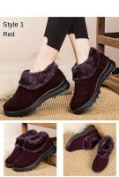 Women Platform Short Boots Casual Slip On Plush Lined Boots Comfortable Winter Boots - details 1