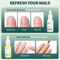 Nailpop-Juego de aceite y removedor de cutículas, Kit profesional de cuidado de uñas 2 en 1 para fortalecedor de cutículas, suaviza la manicura reparadora - details 4