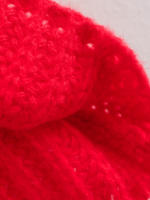 Women Long Sleeve Knit Cardigan Coat Autumn Winter Casual Outerwear Female Single Breasted Red Warm Christmas Sweater - details 9