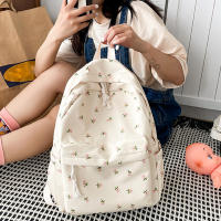 Mochila escolar coreana para estudiantes, mochilas florales blancas para niñas adolescentes, mochila Linda para mujeres, bolsa para libros de marca, mochila de nailon - details 4
