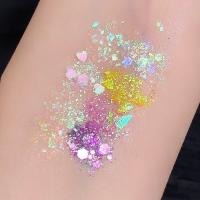 Paleta de Sombras de Ojos de Secuencias Brillantes Gel de Brillo Autoadhesivo para Pelo, Uñas, Cuerpo Belleza en Tonos Azul, Rosa, Amarillo - details 2