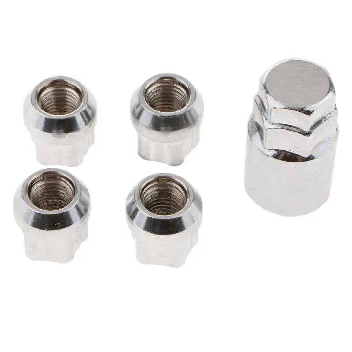 Tuercas Antirrobo M12x1.5mm Tuercas de Bloqueo de Rueda Tuercas Plateadas  para Toyata, , - 1