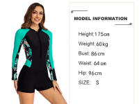 Traje de Baño Boyleg para Hombre 2023 con Manga Larga Traje Deportivo de Natación Traje de Surf Rashguard de Nylon Cómodo para Primavera/Verano - details 1