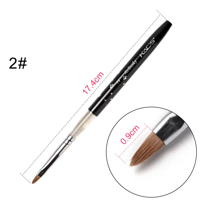 Pincel de Uñas KADS Kolinsky Sable Acrylic para Diseño de Arte de Uñas Herramienta de Manicura Seguro para Uso Profesional y Doméstico - 1